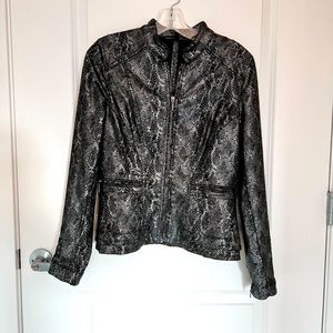 Black and silver snake pattern jacket